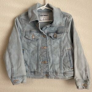 Old Navy Girls Light Wash Blue Denim Jacket size 4T